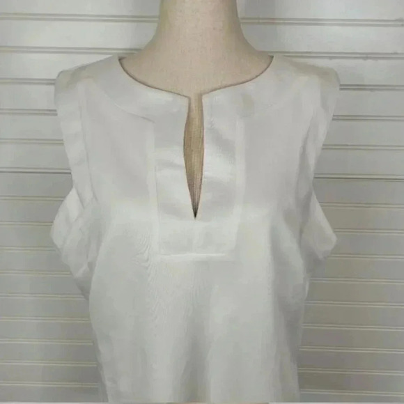 Gretchen Scott Size Medium Tank Top White V-neck - Picture 1 of 9
